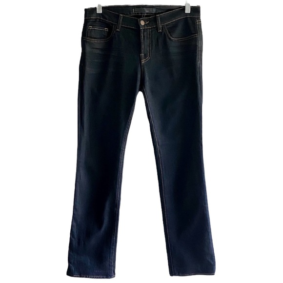 J BRAND dark wash straight leg jeans size 27 like new - Picture 1 of 7